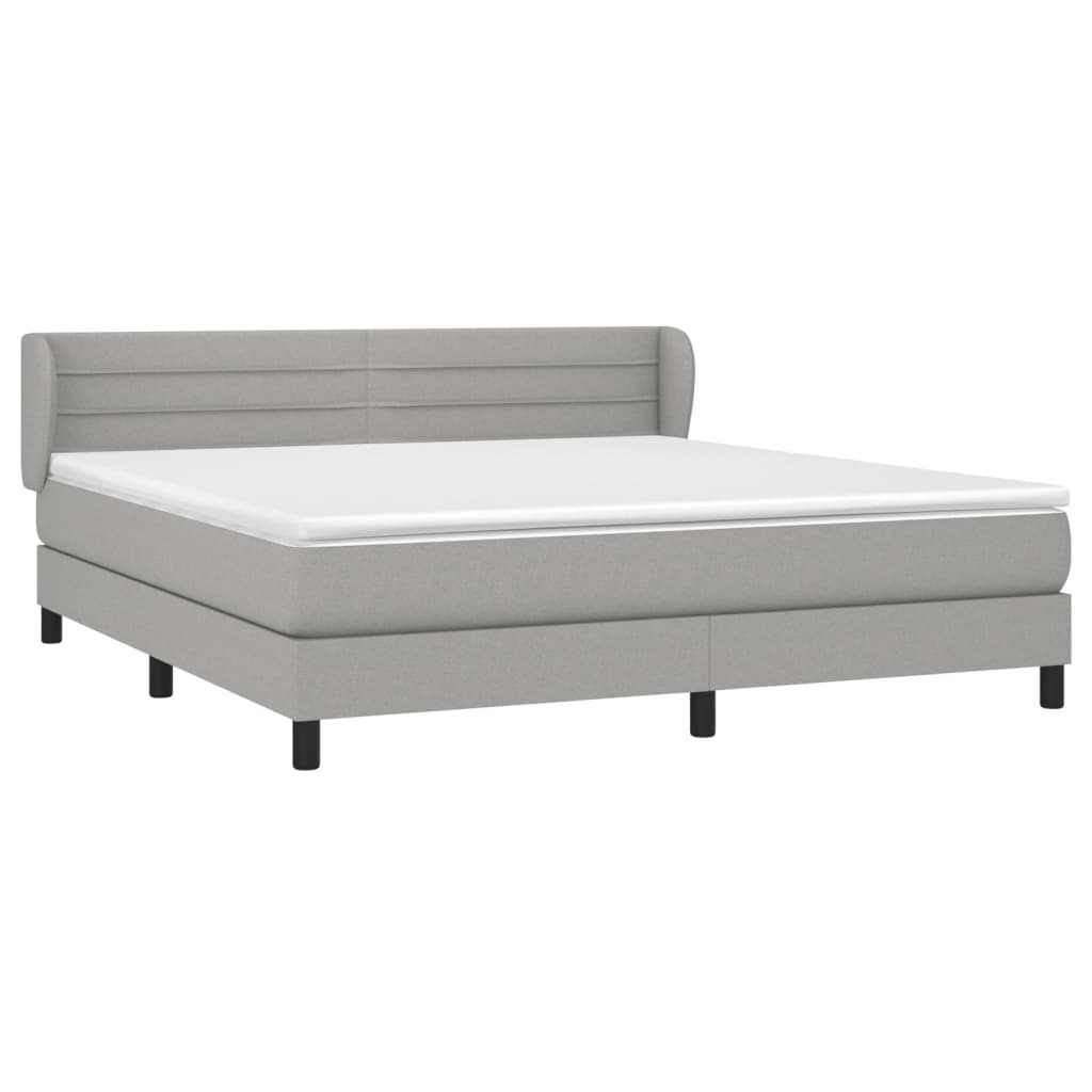 Boxspring met matras stof lichtgrijs 180x200 cm is nu te koop bij PeponiXL, paradijselijk wonen!