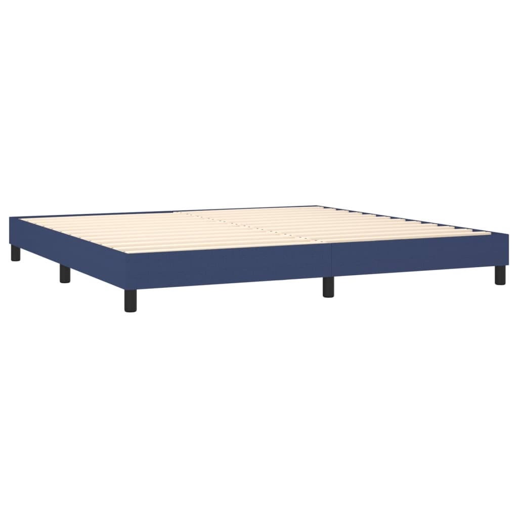 Boxspring met matras stof blauw 200x200 cm is nu te koop bij PeponiXL, paradijselijk wonen!