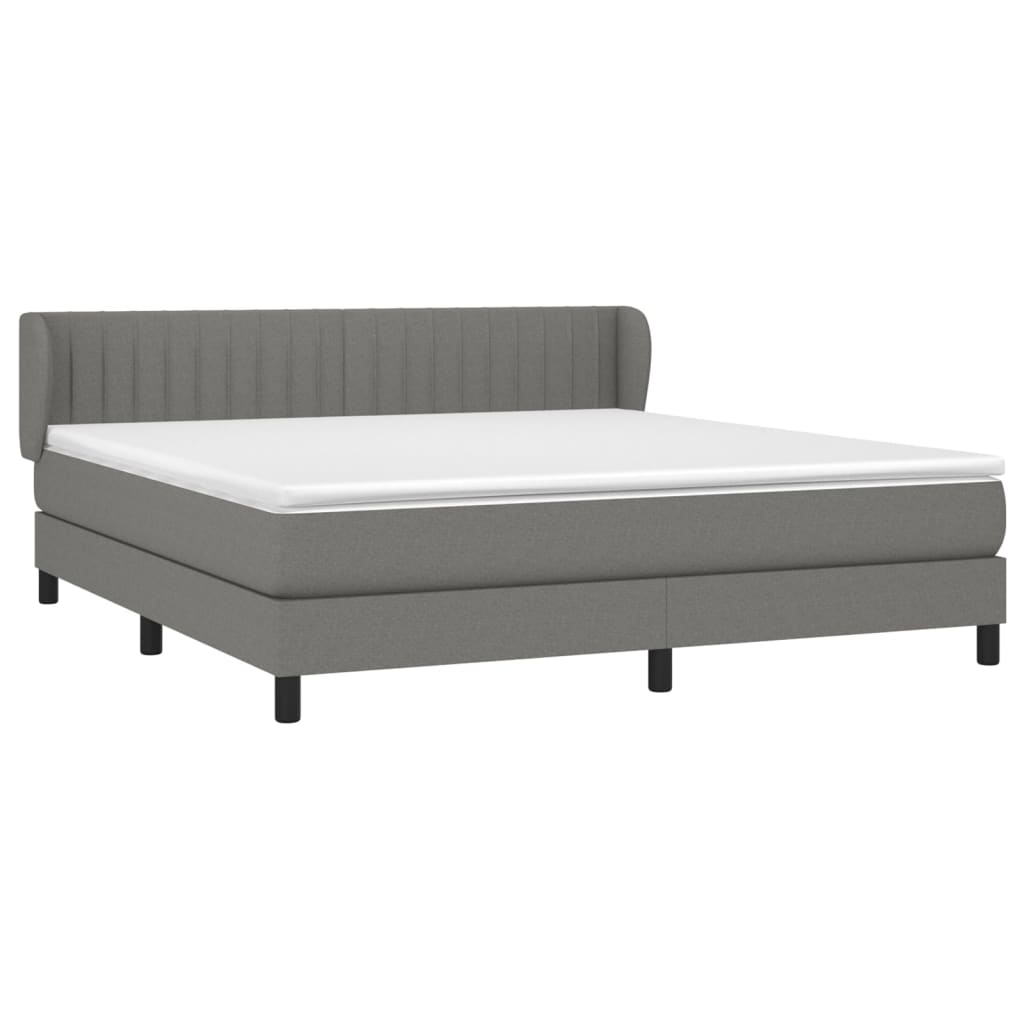 Boxspring met matras stof donkergrijs 180x200 cm is nu te koop bij PeponiXL, paradijselijk wonen!