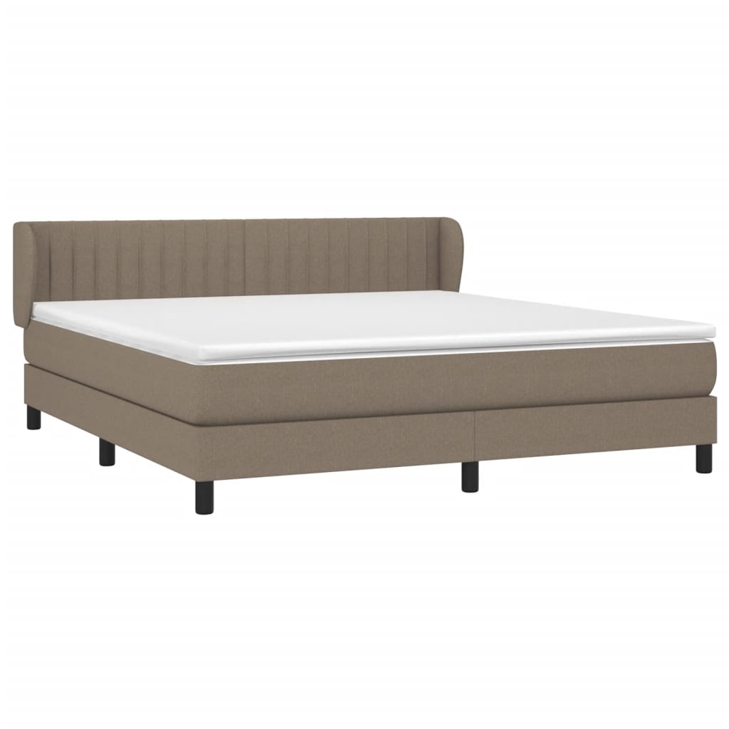 Boxspring met matras stof taupe 180x200 cm is nu te koop bij PeponiXL, paradijselijk wonen!