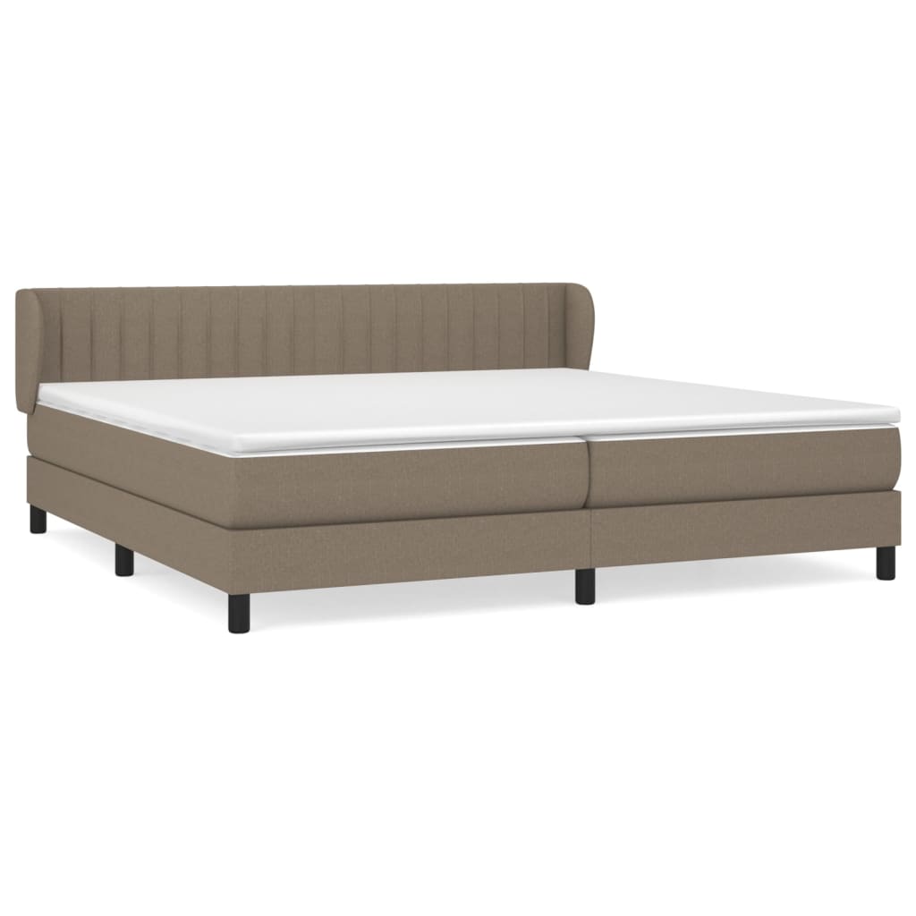 Boxspring met matras stof taupe 200x200 cm is nu te koop bij PeponiXL, paradijselijk wonen!
