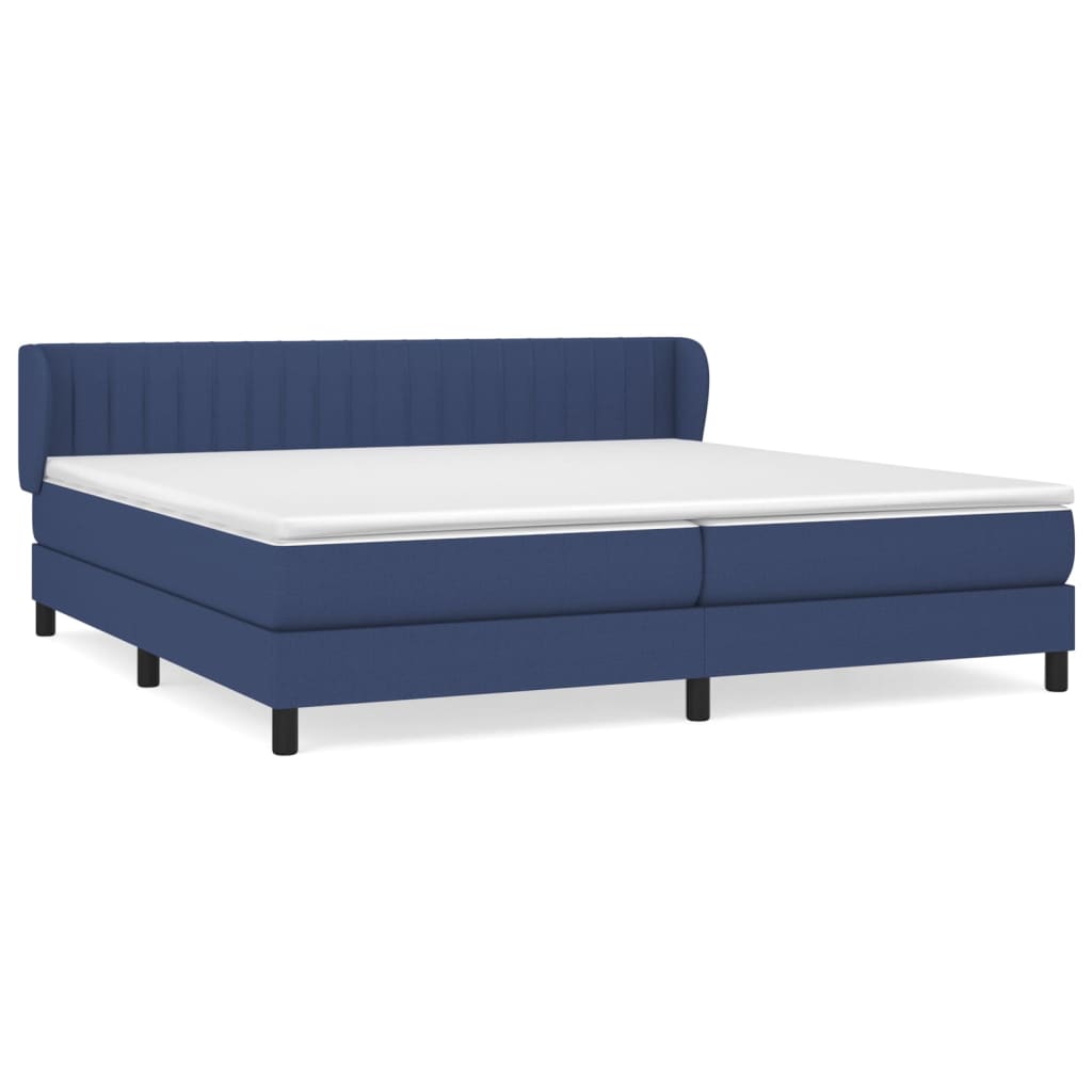 Boxspring met matras stof blauw 200x200 cm is nu te koop bij PeponiXL, paradijselijk wonen!