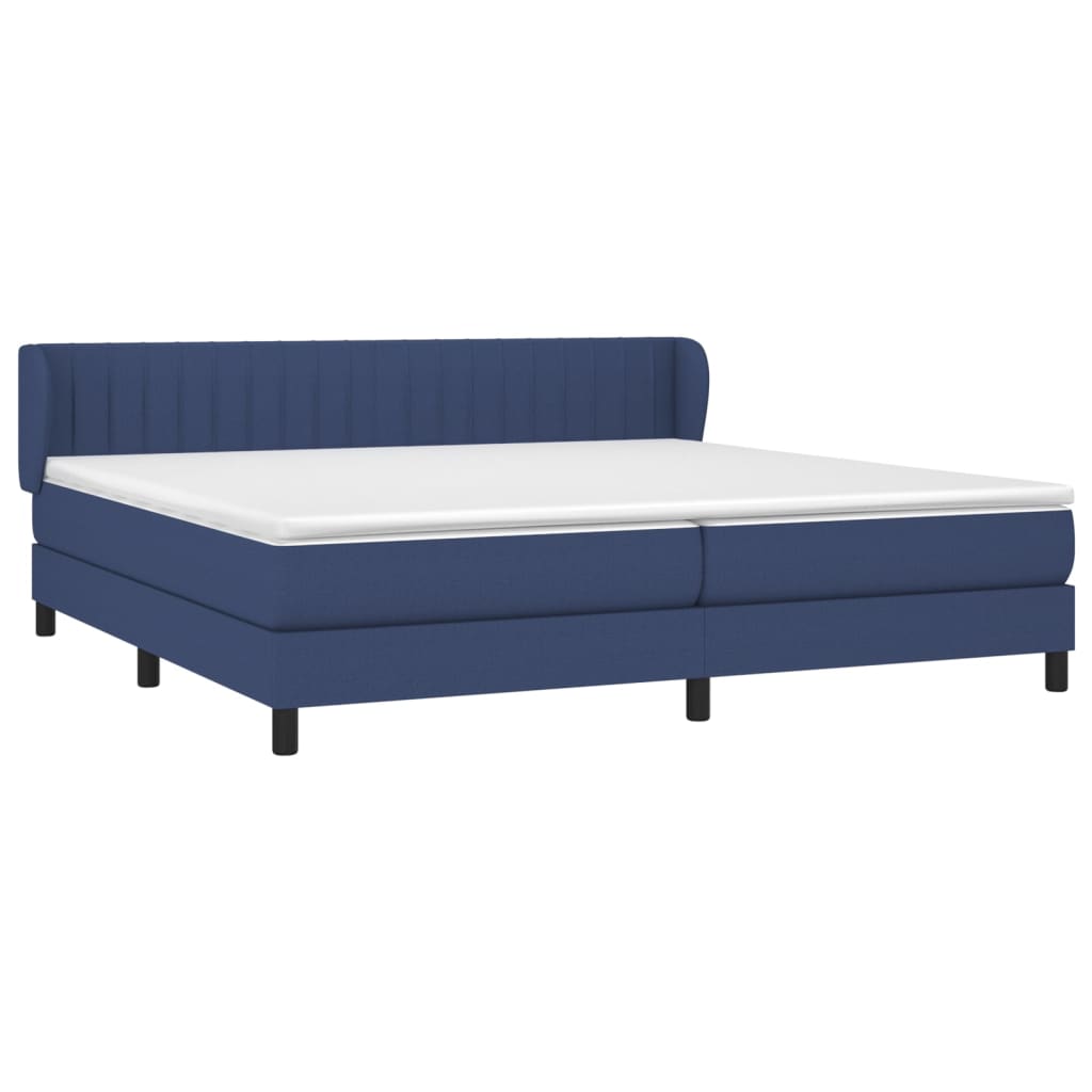 Boxspring met matras stof blauw 200x200 cm is nu te koop bij PeponiXL, paradijselijk wonen!