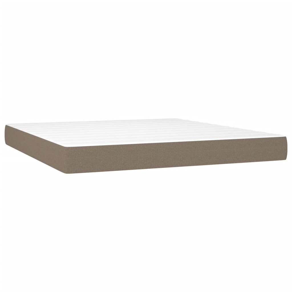 Boxspring met matras stof taupe 160x200 cm is nu te koop bij PeponiXL, paradijselijk wonen!