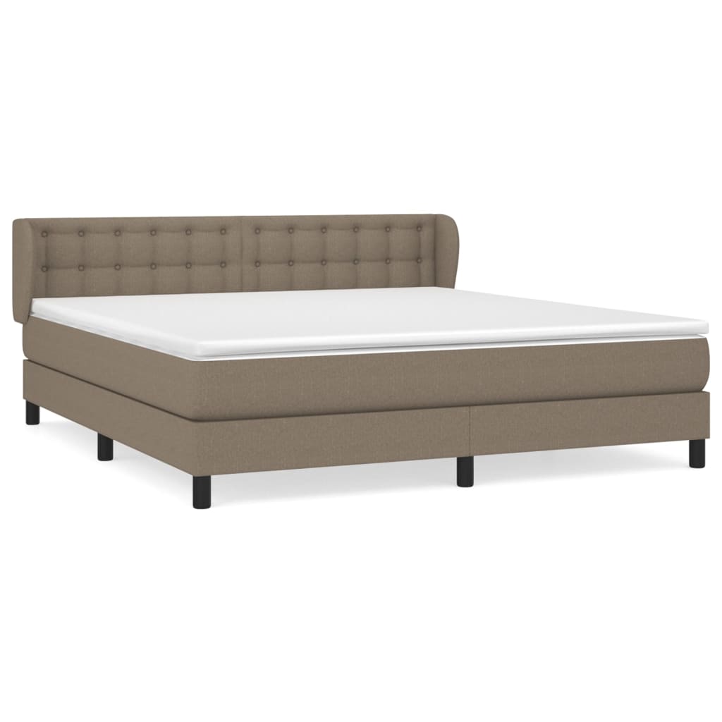 Boxspring met matras stof taupe 180x200 cm is nu te koop bij PeponiXL, paradijselijk wonen!