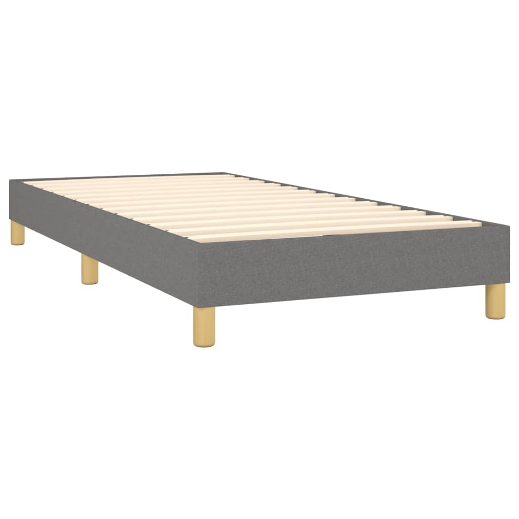 Boxspring met matras stof donkergrijs 90x200 cm is nu te koop bij PeponiXL, paradijselijk wonen!