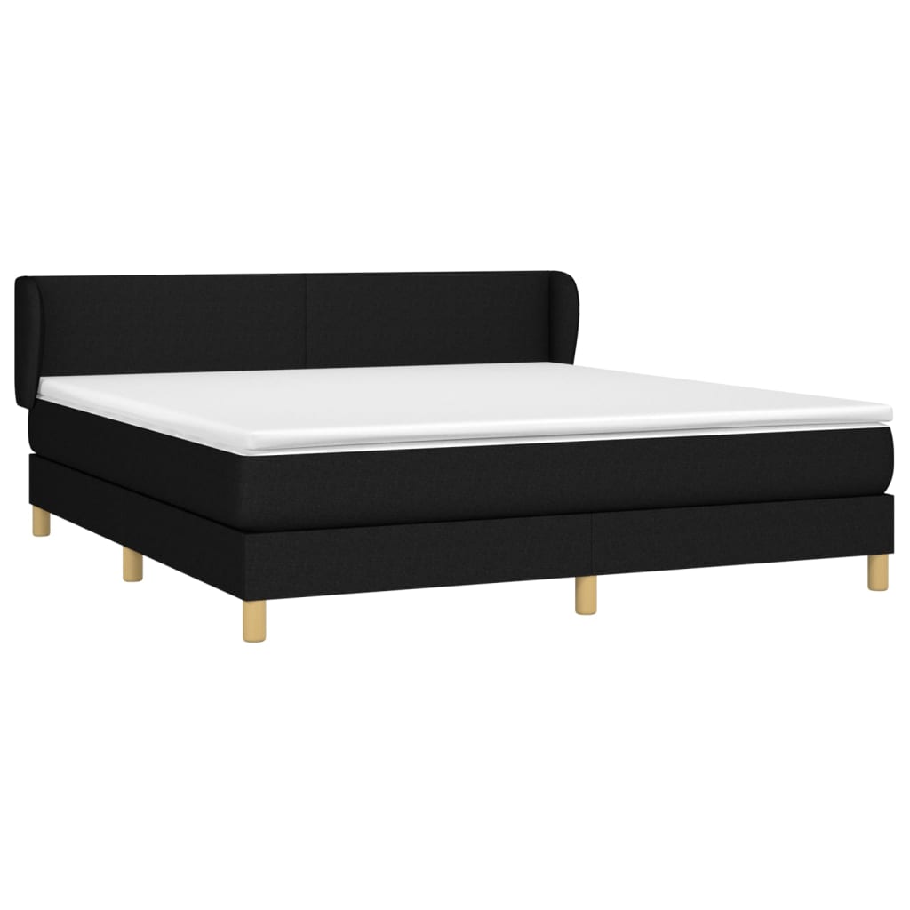 Boxspring met matras stof zwart 160x200 cm is nu te koop bij PeponiXL, paradijselijk wonen!