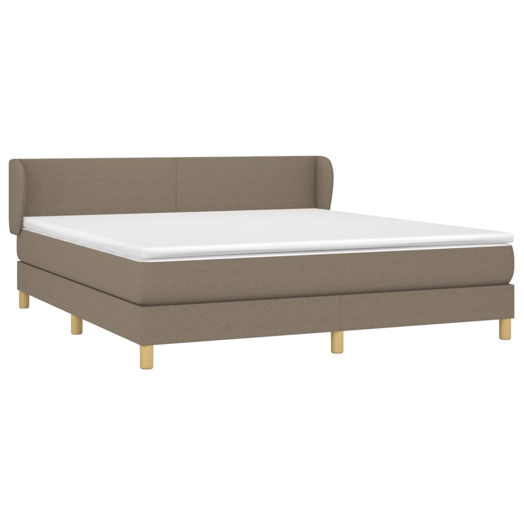 Boxspring met matras stof taupe 180x200 cm is nu te koop bij PeponiXL, paradijselijk wonen!