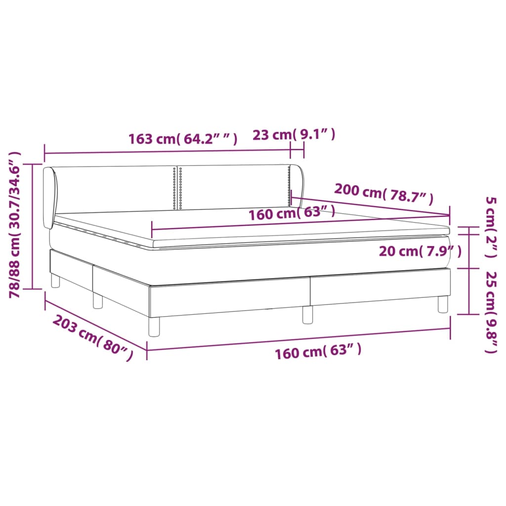 Boxspring met matras stof zwart 160x200 cm is nu te koop bij PeponiXL, paradijselijk wonen!