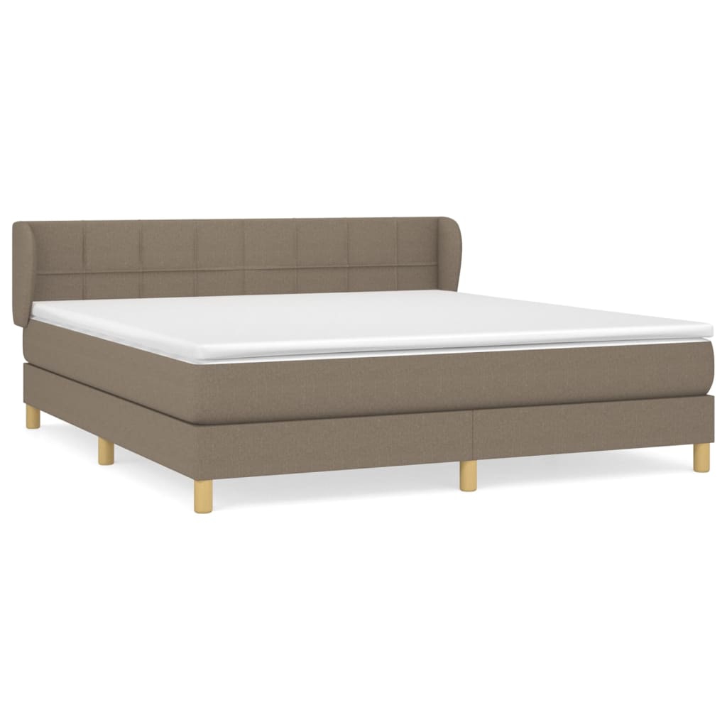 Boxspring met matras stof taupe 180x200 cm is nu te koop bij PeponiXL, paradijselijk wonen!