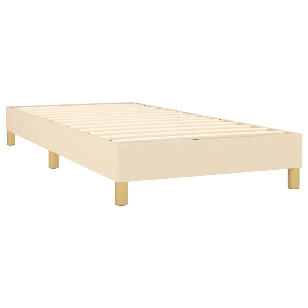 Boxspring met matras stof crèmekleurig 80x200 cm is nu te koop bij PeponiXL, paradijselijk wonen!