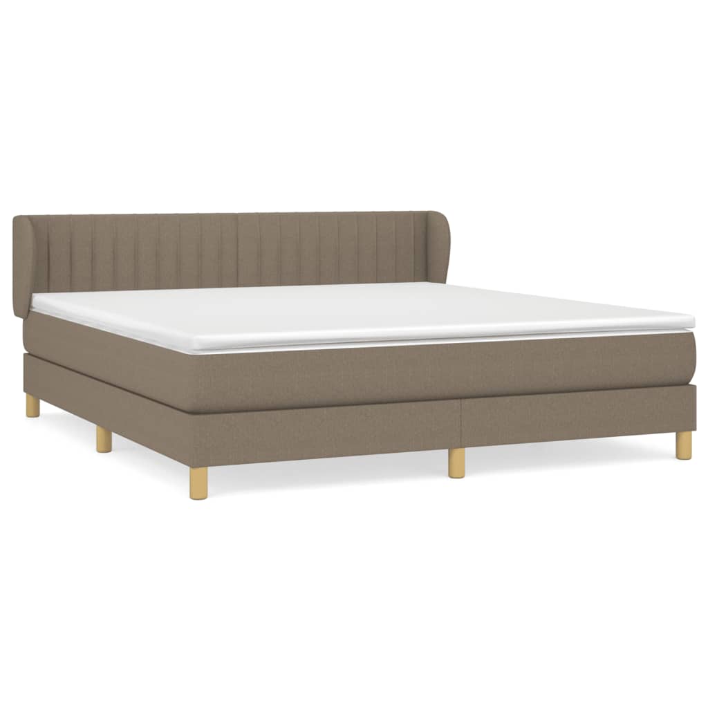 Boxspring met matras stof taupe 160x200 cm is nu te koop bij PeponiXL, paradijselijk wonen!
