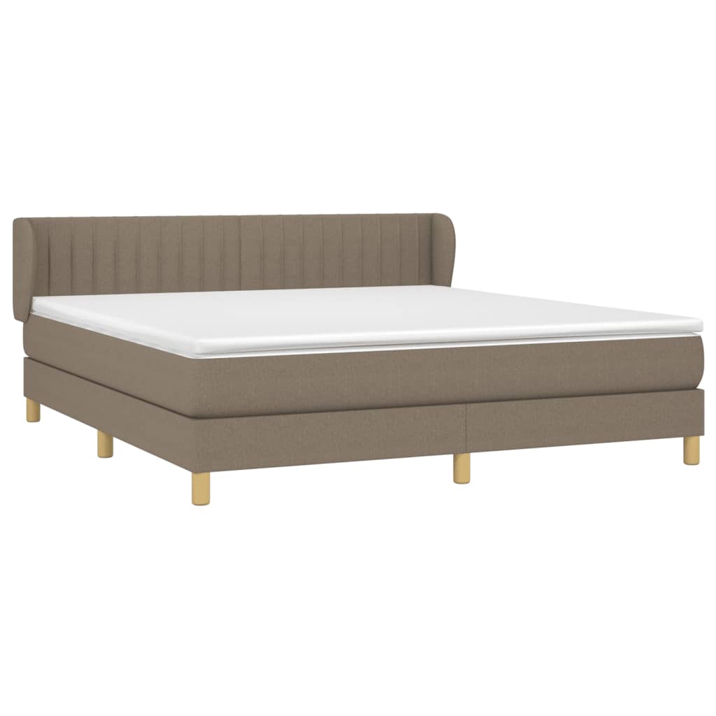 Boxspring met matras stof taupe 160x200 cm is nu te koop bij PeponiXL, paradijselijk wonen!
