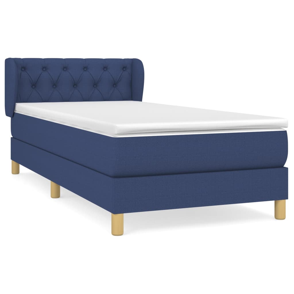 Boxspring met matras stof blauw 80x200 cm is nu te koop bij PeponiXL, paradijselijk wonen!