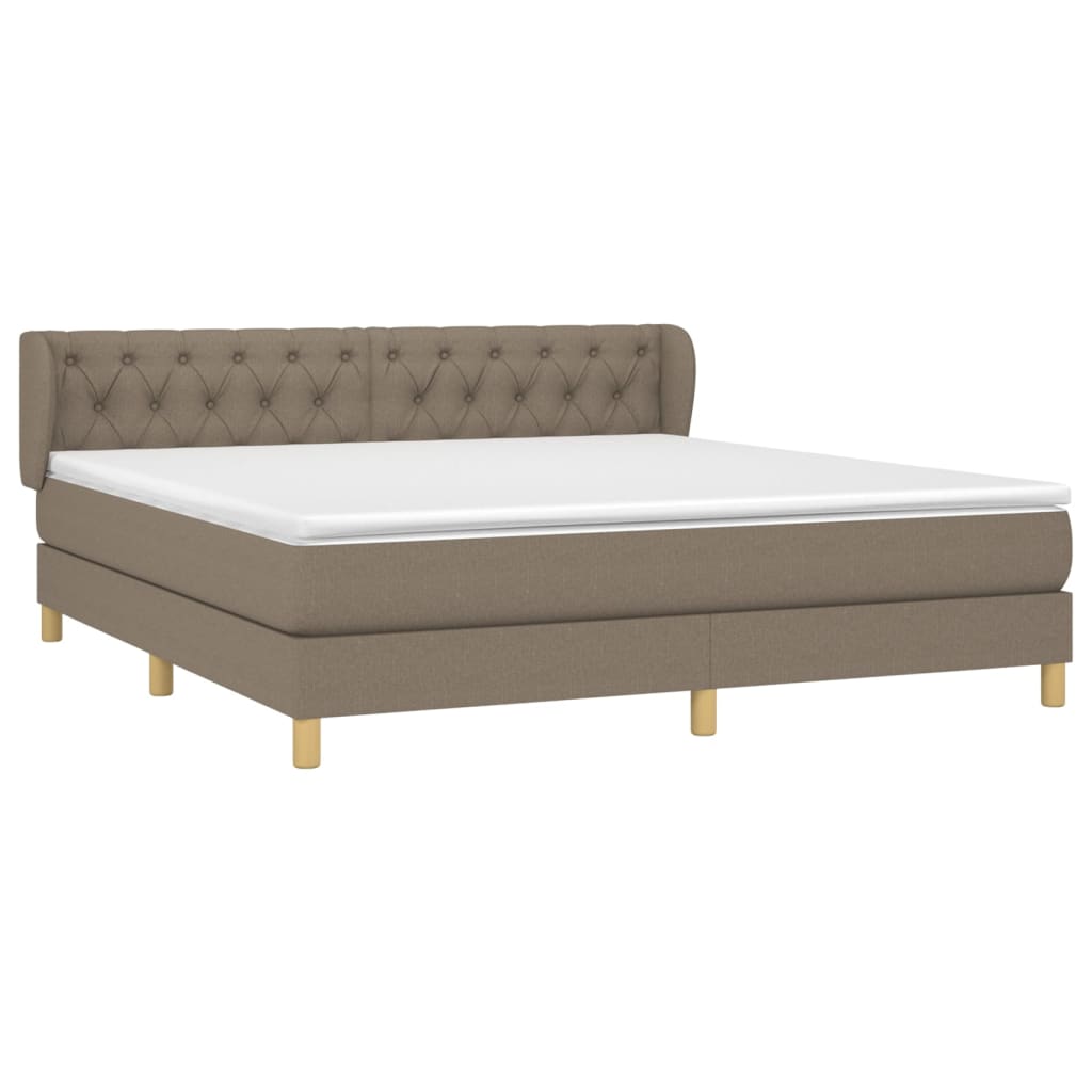 Boxspring met matras stof taupe 160x200 cm is nu te koop bij PeponiXL, paradijselijk wonen!
