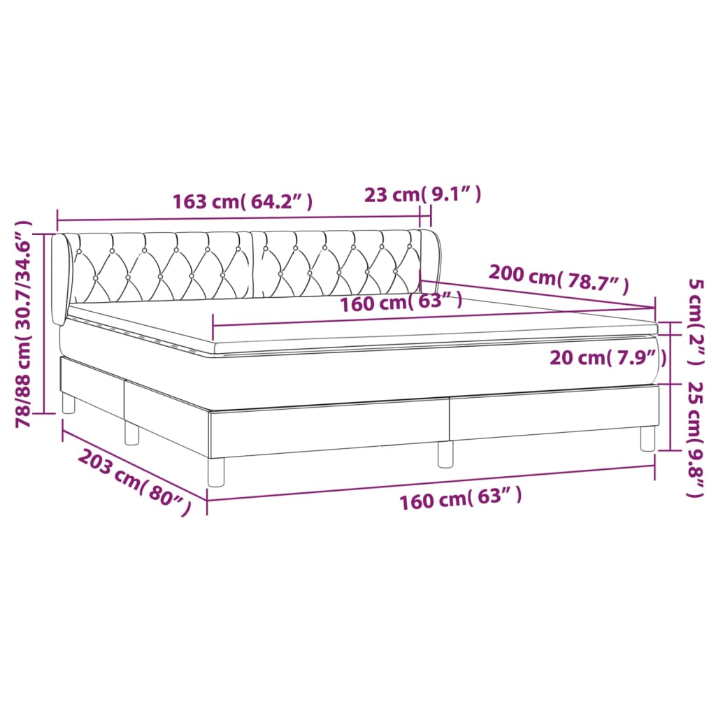 Boxspring met matras stof taupe 160x200 cm is nu te koop bij PeponiXL, paradijselijk wonen!