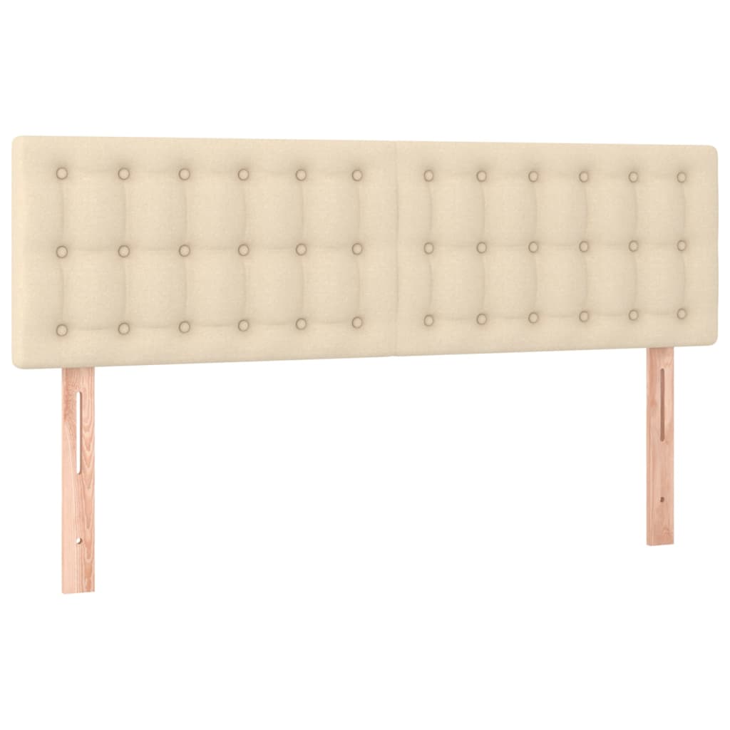 Boxspring met matras stof crèmekleurig 140x200 cm is nu te koop bij PeponiXL, paradijselijk wonen!