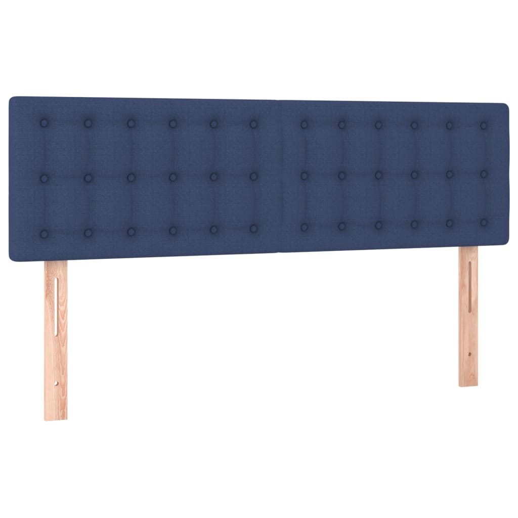 Boxspring met matras stof blauw 140x200 cm is nu te koop bij PeponiXL, paradijselijk wonen!