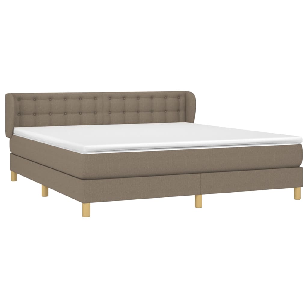 Boxspring met matras stof taupe 180x200 cm is nu te koop bij PeponiXL, paradijselijk wonen!