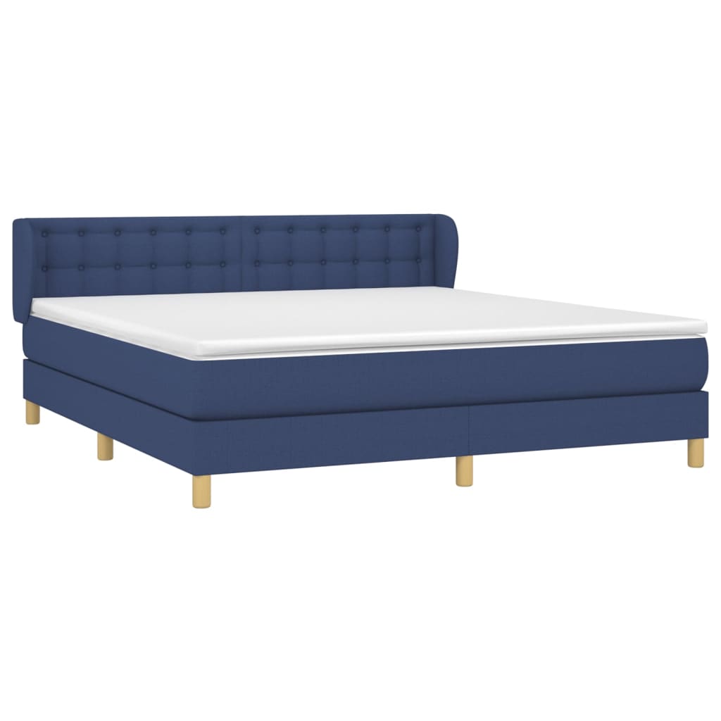 Boxspring met matras stof blauw 180x200 cm is nu te koop bij PeponiXL, paradijselijk wonen!