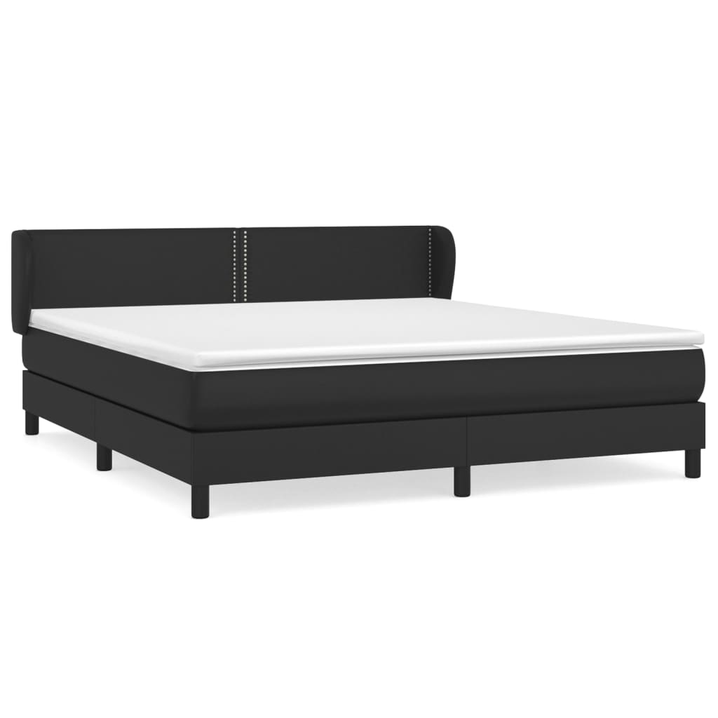 Boxspring met matras kunstleer zwart 180x200 cm is nu te koop bij PeponiXL, paradijselijk wonen!
