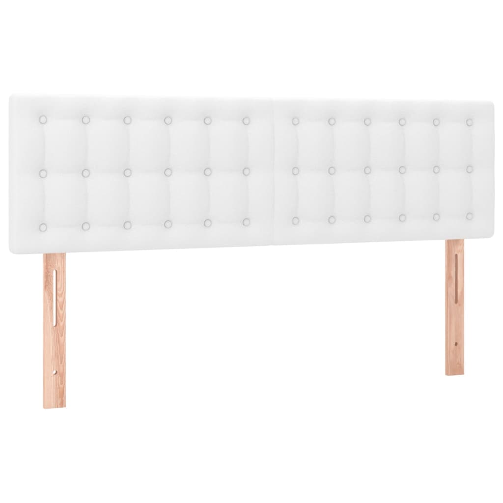 Boxspring met matras kunstleer wit 140x200 cm is nu te koop bij PeponiXL, paradijselijk wonen!