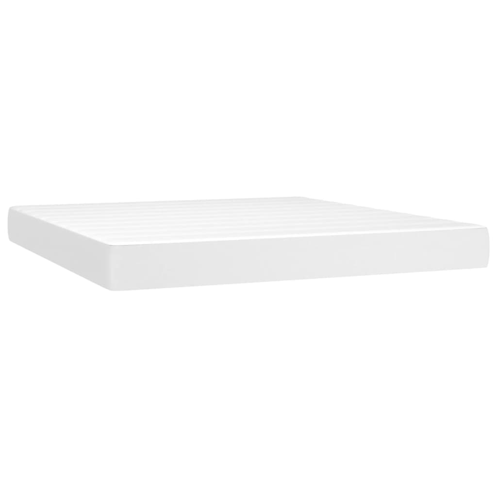Boxspring met matras kunstleer wit 180x200 cm is nu te koop bij PeponiXL, paradijselijk wonen!