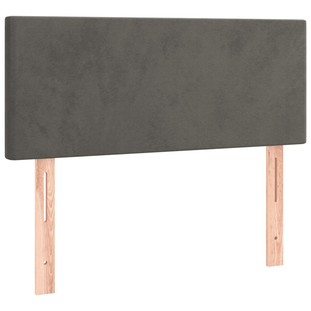 Boxspring met matras fluweel donkergrijs 90x190 cm is nu te koop bij PeponiXL, paradijselijk wonen!