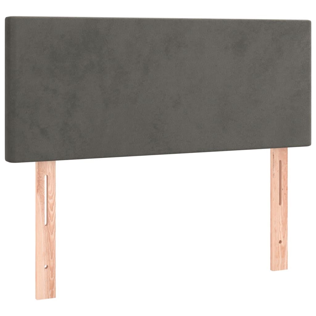 Boxspring met matras fluweel donkergrijs 90x200 cm is nu te koop bij PeponiXL, paradijselijk wonen!