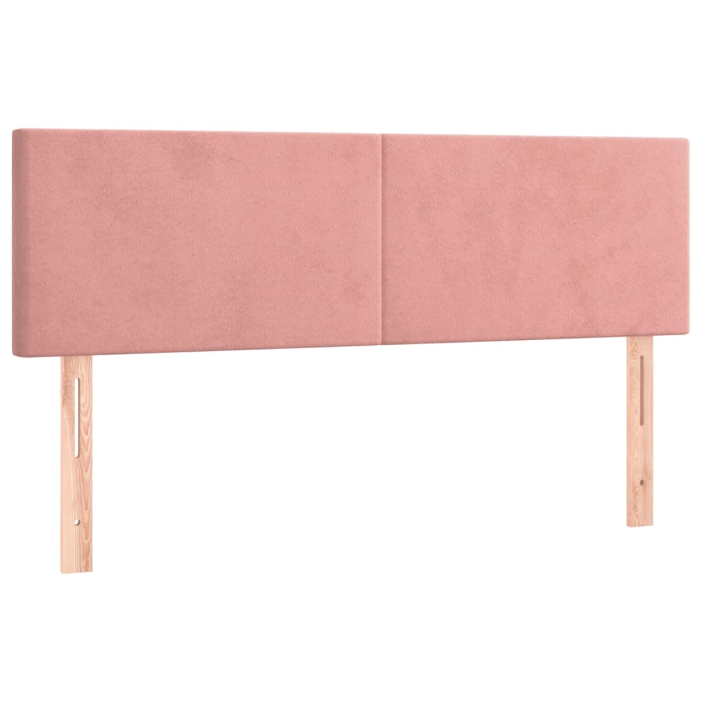 Boxspring met matras fluweel roze 140x190 cm is nu te koop bij PeponiXL, paradijselijk wonen!