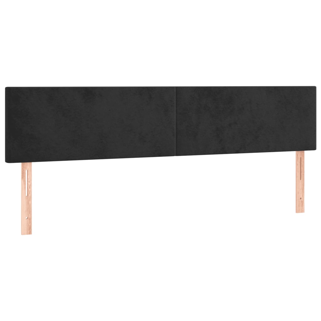 Boxspring met matras fluweel zwart 180x200 cm is nu te koop bij PeponiXL, paradijselijk wonen!