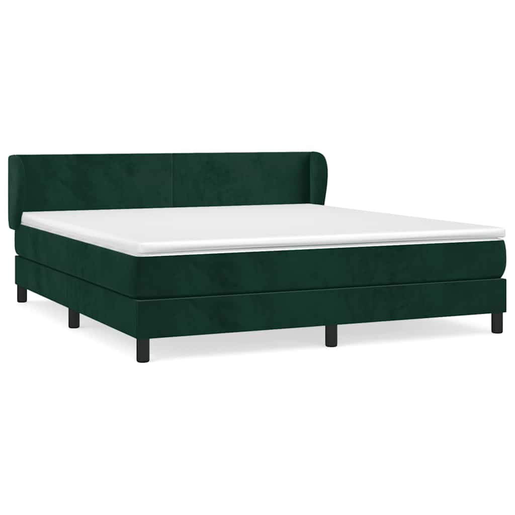 Boxspring met matras fluweel donkergroen 180x200 cm is nu te koop bij PeponiXL, paradijselijk wonen!