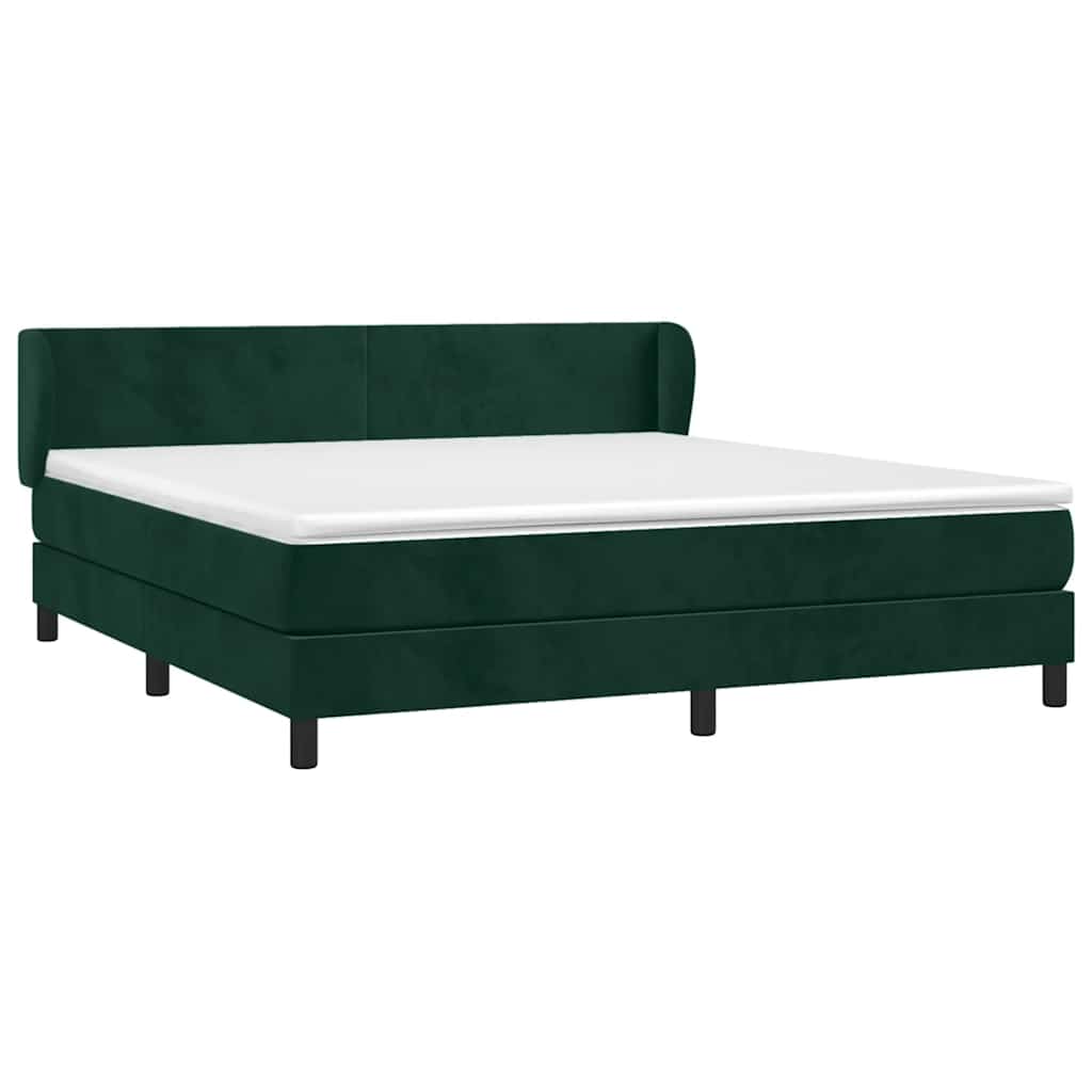 Boxspring met matras fluweel donkergroen 180x200 cm is nu te koop bij PeponiXL, paradijselijk wonen!