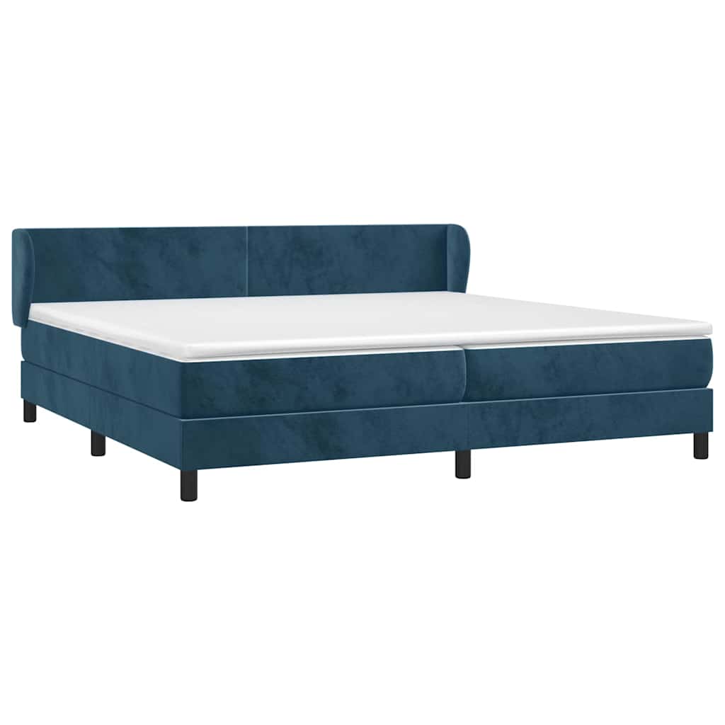 Boxspring met matras fluweel donkerblauw 200x200 cm is nu te koop bij PeponiXL, paradijselijk wonen!
