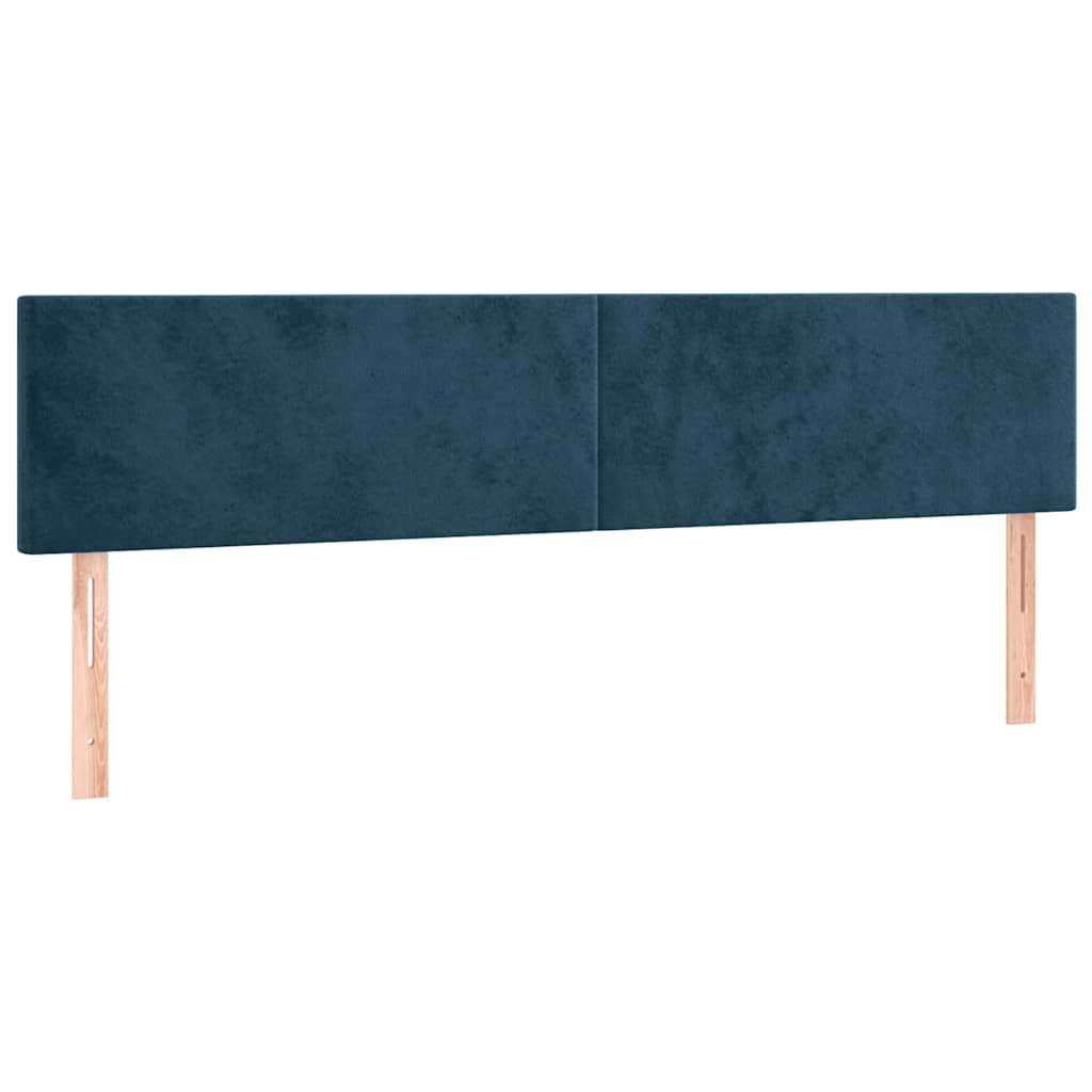 Boxspring met matras fluweel donkerblauw 200x200 cm is nu te koop bij PeponiXL, paradijselijk wonen!