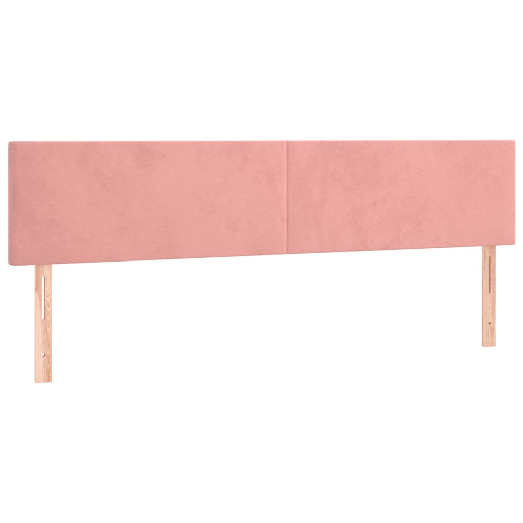 Boxspring met matras fluweel roze 200x200 cm is nu te koop bij PeponiXL, paradijselijk wonen!