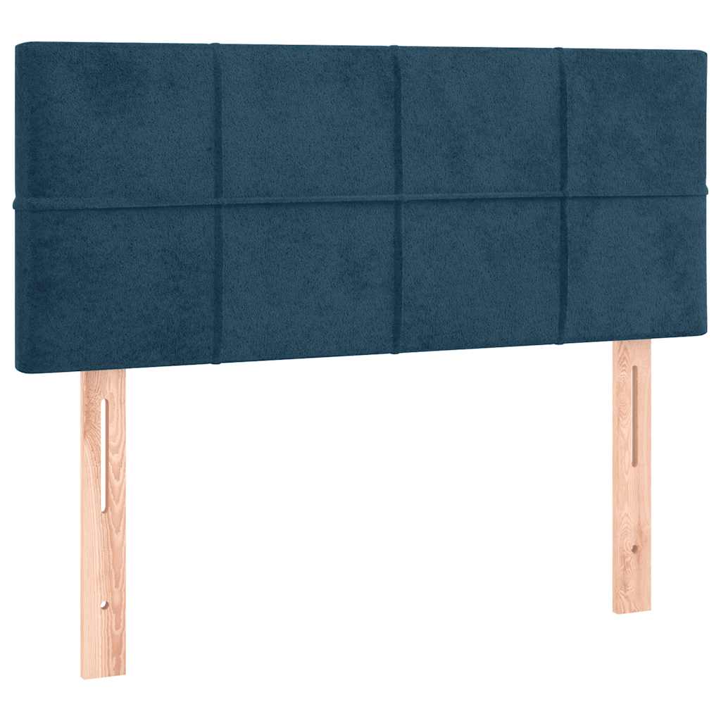 Boxspring met matras fluweel donkerblauw 90x190 cm is nu te koop bij PeponiXL, paradijselijk wonen!