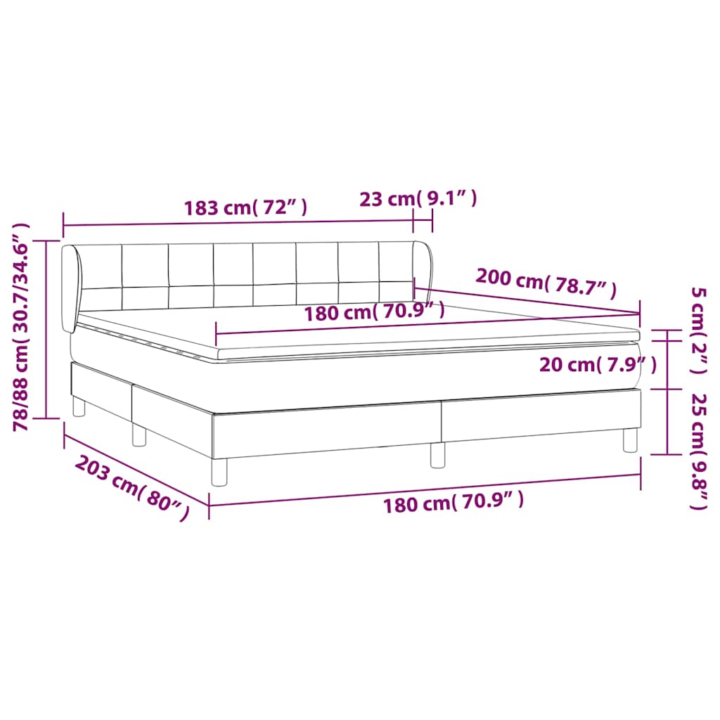 Boxspring met matras fluweel donkergroen 180x200 cm is nu te koop bij PeponiXL, paradijselijk wonen!