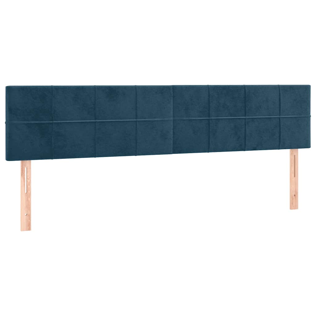 Boxspring met matras fluweel donkerblauw 200x200 cm is nu te koop bij PeponiXL, paradijselijk wonen!