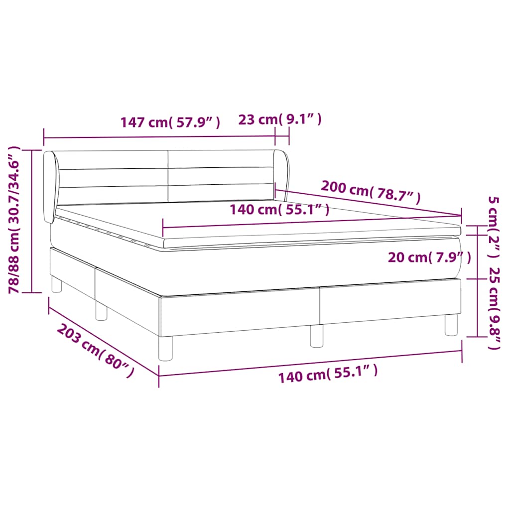 Boxspring met matras fluweel donkerblauw 140x200 cm is nu te koop bij PeponiXL, paradijselijk wonen!