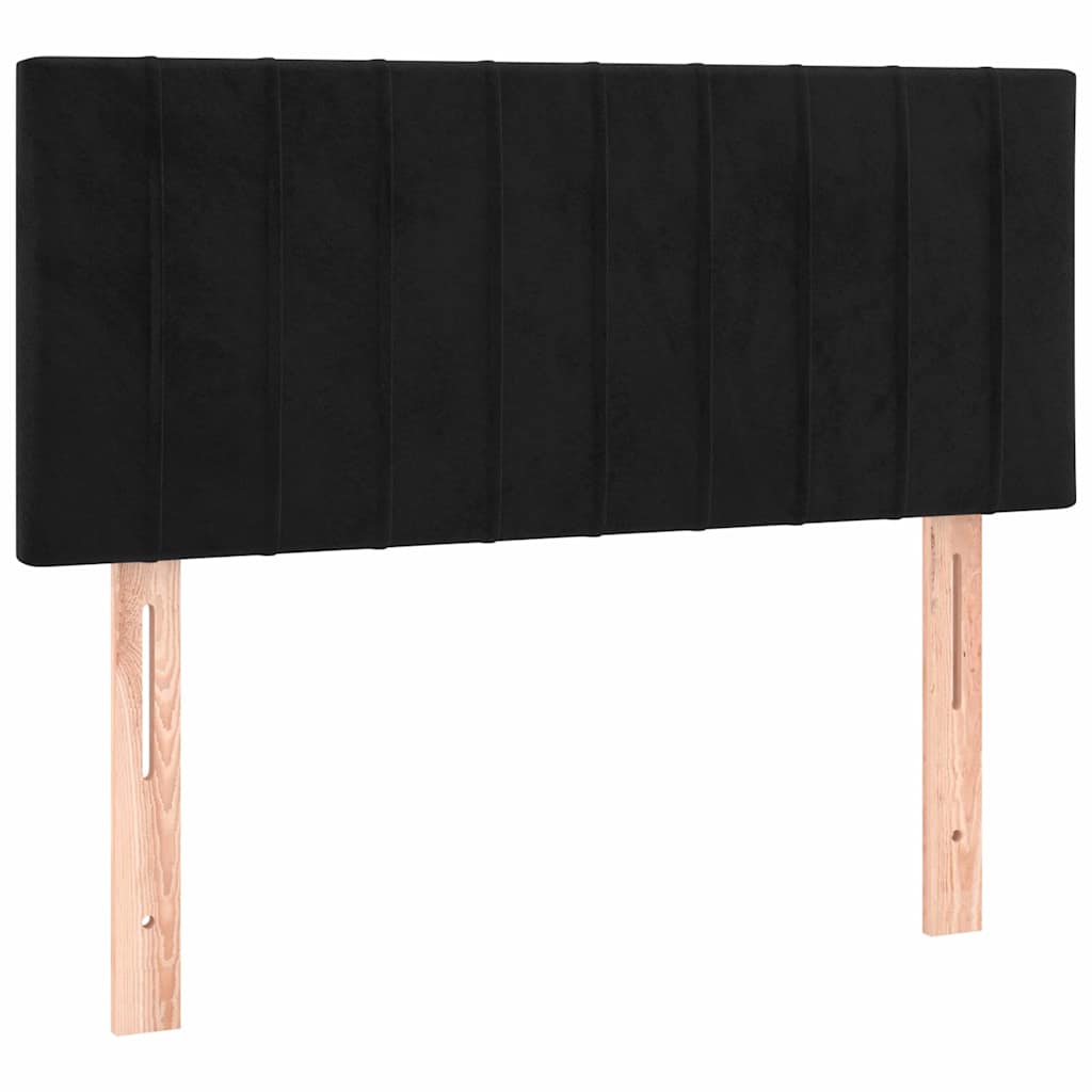 Boxspring met matras fluweel zwart 80x200 cm is nu te koop bij PeponiXL, paradijselijk wonen!