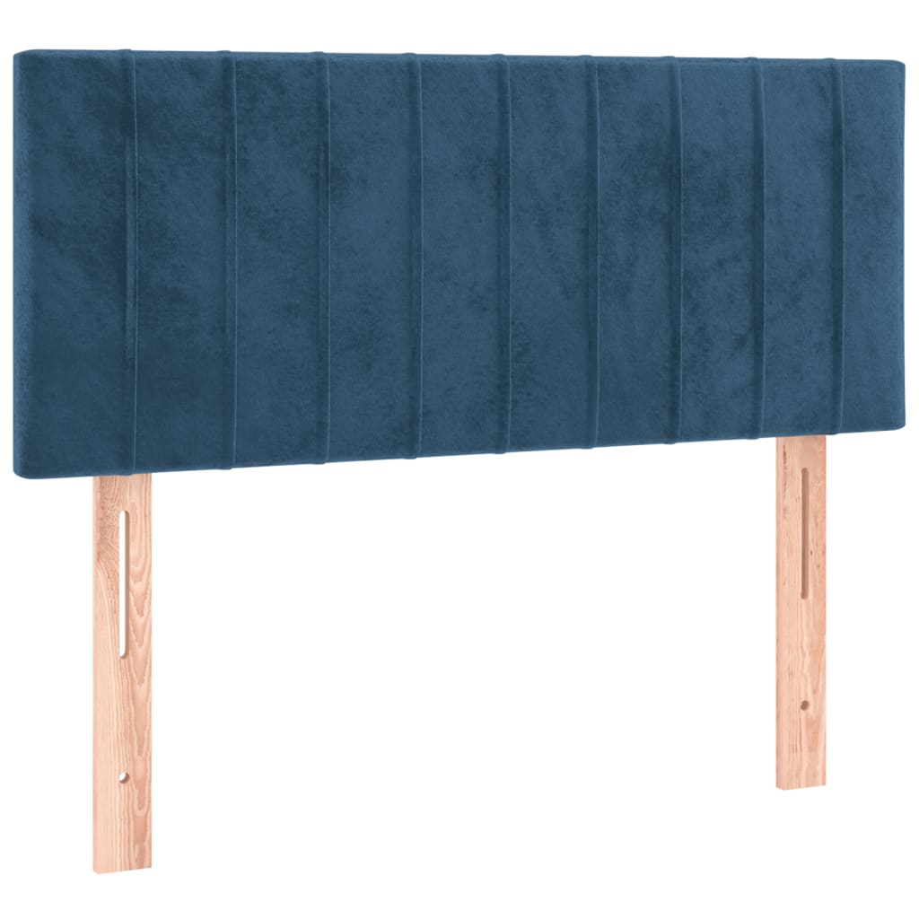 Boxspring met matras fluweel donkerblauw 80x200 cm is nu te koop bij PeponiXL, paradijselijk wonen!