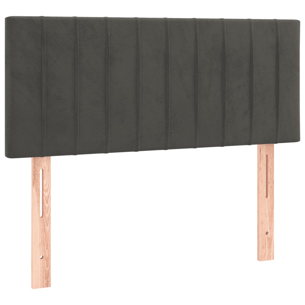 Boxspring met matras fluweel donkergrijs 90x190 cm is nu te koop bij PeponiXL, paradijselijk wonen!