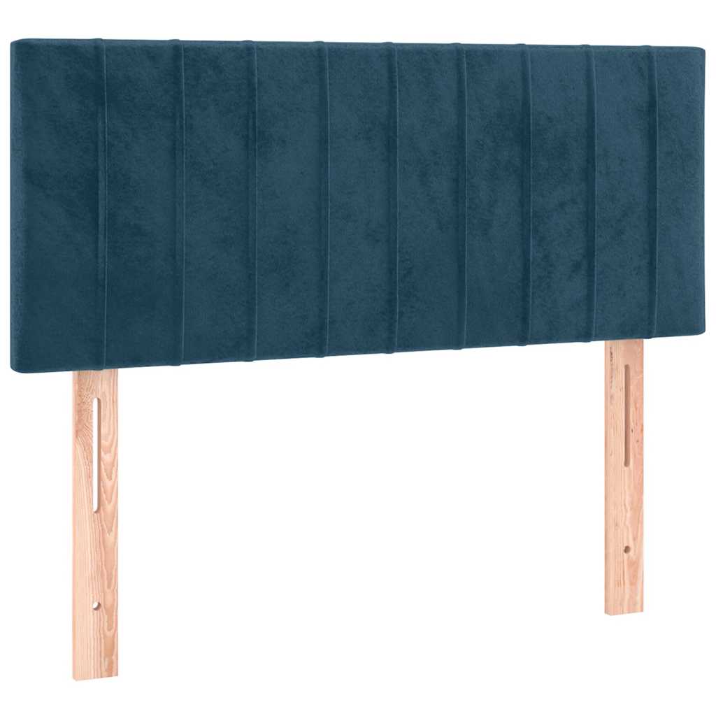 Boxspring met matras fluweel donkerblauw 90x190 cm is nu te koop bij PeponiXL, paradijselijk wonen!