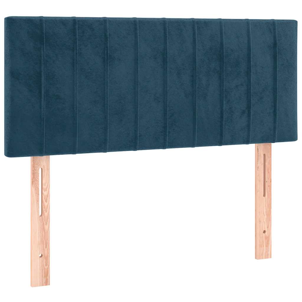 Boxspring met matras fluweel donkerblauw 100x200 cm is nu te koop bij PeponiXL, paradijselijk wonen!