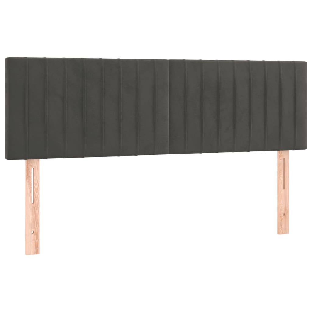 Boxspring met matras fluweel donkergrijs 140x190 cm is nu te koop bij PeponiXL, paradijselijk wonen!