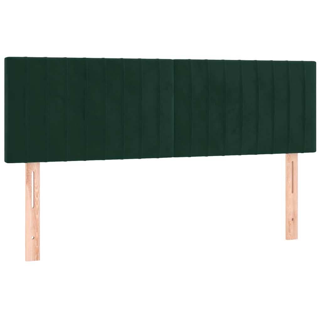 Boxspring met matras fluweel donkergroen 140x190 cm is nu te koop bij PeponiXL, paradijselijk wonen!