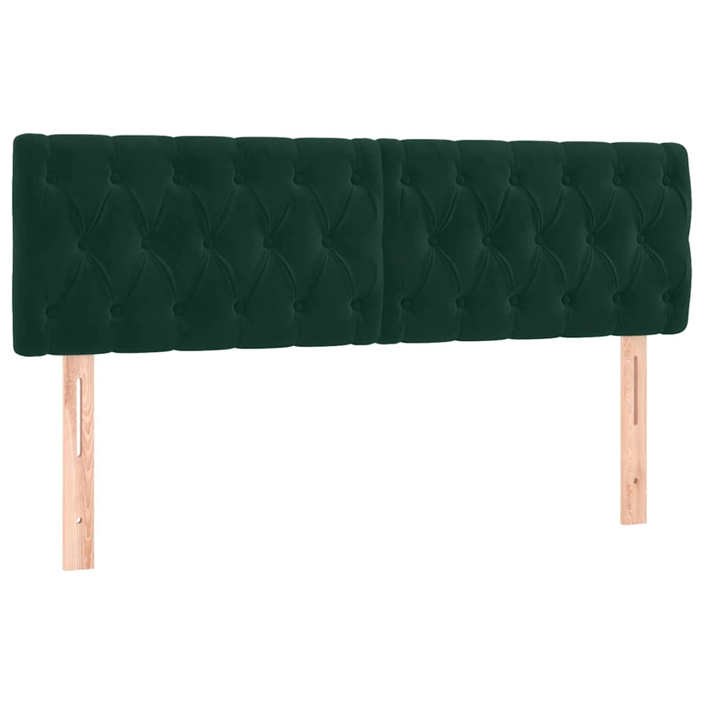 Boxspring met matras fluweel donkergroen 140x190 cm is nu te koop bij PeponiXL, paradijselijk wonen!