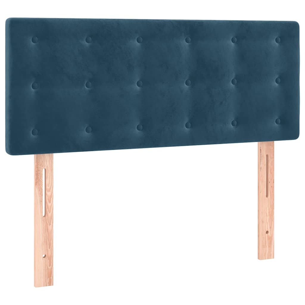 Boxspring met matras fluweel donkerblauw 80x200 cm is nu te koop bij PeponiXL, paradijselijk wonen!