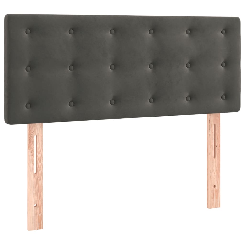 Boxspring met matras fluweel donkergrijs 90x200 cm is nu te koop bij PeponiXL, paradijselijk wonen!